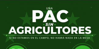 Concentración de ASAJA ante la oficina de la Comisión Europea en Madrid