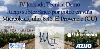 CUAS Mancha Occidental II abordará el riego subterráneo por goteo en viña en su IV Jornada Técnica CUAS Mancha Occidental II