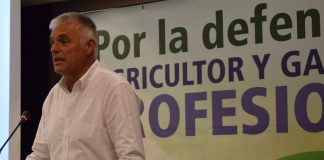 Agricultura y políticos a pedales. Luis Cortés. Coordinador estatal de Unión de Uniones Luis Cortés