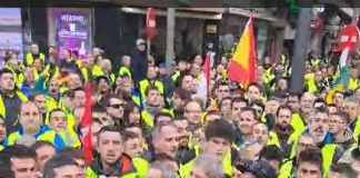 Vídeo: Agricultores expulsan a policías nacionales de una manifestación, en Logroño