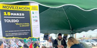 Asaja, UPA y COAG hacen otra tractorada en Toledo y reparten productos a los consumidores MANIFA 15M TOLEDO
