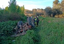 Nuevo accidente de tractor mortal en Castilla-La Mancha en 48 horas Vuelco tractor Madrid