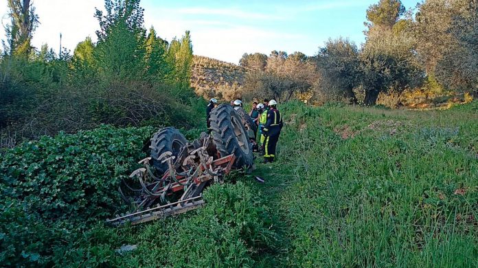 Vuelco tractor Madrid