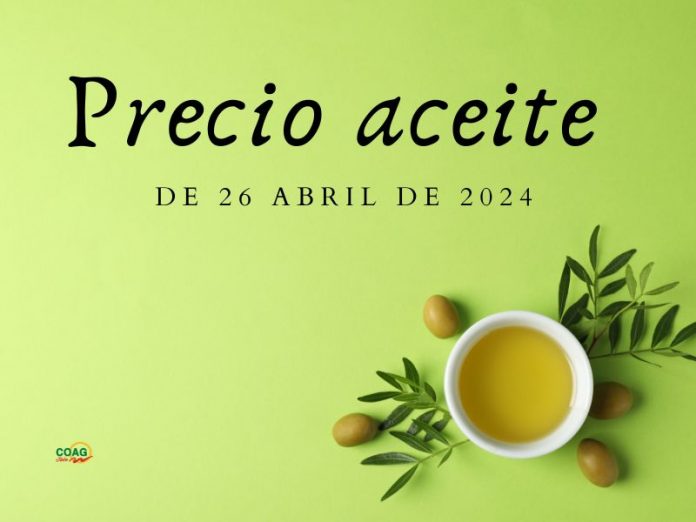Precio medio en origen del aceite de oliva (26-abril-2024)