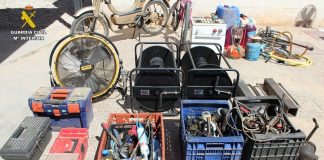 Guardia Civil recupera numerosos efectos robados en explotaciones agrícolas robos