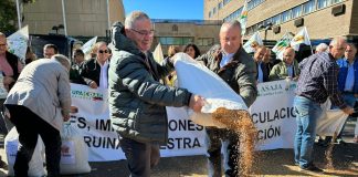 Agricultores de Castilla y León reclaman soluciones urgentes que garanticen la continuidad de las explotaciones cerealistas manifestacion ASAJA Valladolid