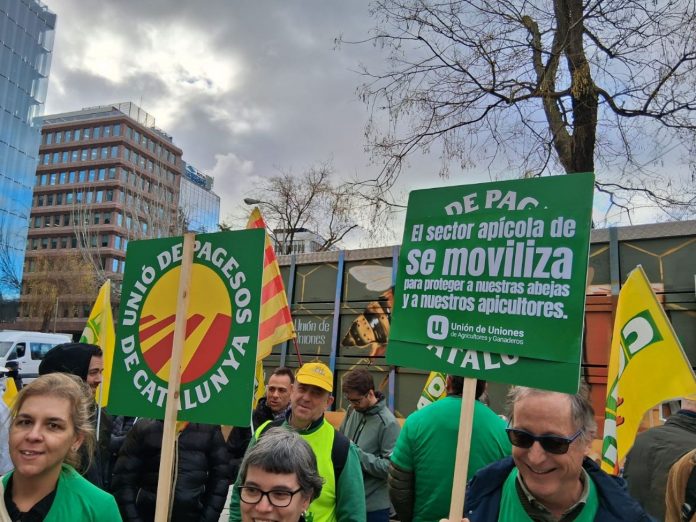 manifestación de apicultores
