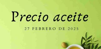 Precio medio en origen del aceite de oliva (27-febrero-2025)