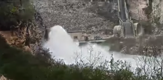 Vídeo. Desembalse del Alcorlo (Guadalajara) hasta 50 metros cúbicos/segundo desembalse
