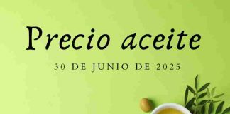 Precios medios en origen del aceite de oliva (30-junio-2025)