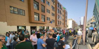 Los cerealistas de Guadalajara se concentran “hartos de pagar la guerra de Ucrania” concentración cerealistas Guadalajara