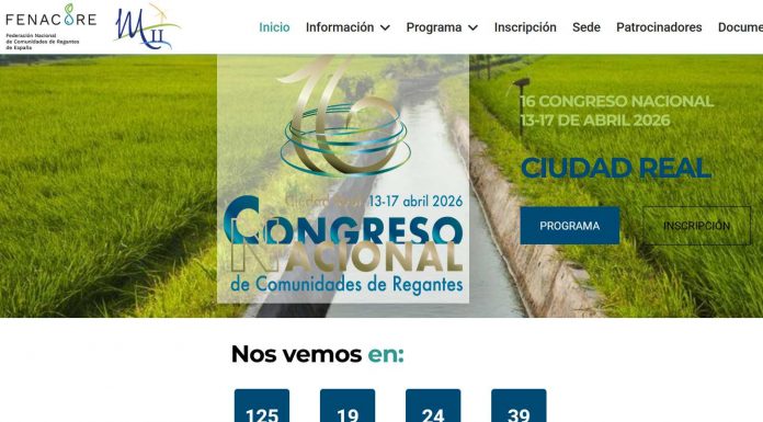 El 16 Congreso Nacional de Regantes, que se celebrará en Ciudad Real en 2026, abre sus inscripciones Congreso Nacional de Regantes