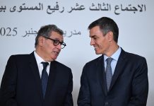 España, abierta a financiar transferencias entre cuencas, desaladoras y grandes infraestructuras hidráulicas en Marruecos Sánchez y jefe de Gobierno de Marruecos, Aziz Akhannouch