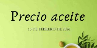 Precio medio en origen del aceite de oliva (13-febrero-2026) aceite de oliva