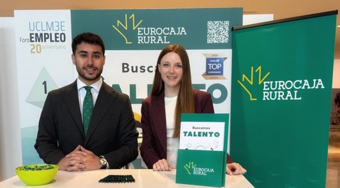 Eurocaja Rural presenta sus oportunidades laborales y de desarrollo profesional en el ‘Foro de Empleo UCLM3E’ 'Foro de Empleo UCLM3E'