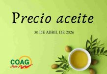 Precio medio en origen del aceite de oliva (30-abril-2026) precio de aceite