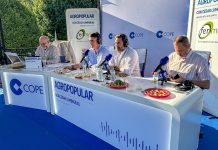 Núñez defiende que con el agua de Castilla-La Mancha “tienen que regar primero los castellanomanchegos” Paco Núñez en FERIMEL