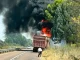 Sale ardiendo una cosechadora en un pueblo de Toledo cosechadora ardiendo