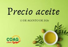 Precio medio en origen del aceite de oliva (13-agosto-2026)