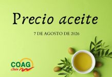 Precio medio en origen del aceite de oliva (7-agosto-2026)