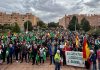 Cientos de agricultores y ganaderos se manifiestan en Toledo y anuncian nuevas movilizaciones concentración ASAJA Toledo